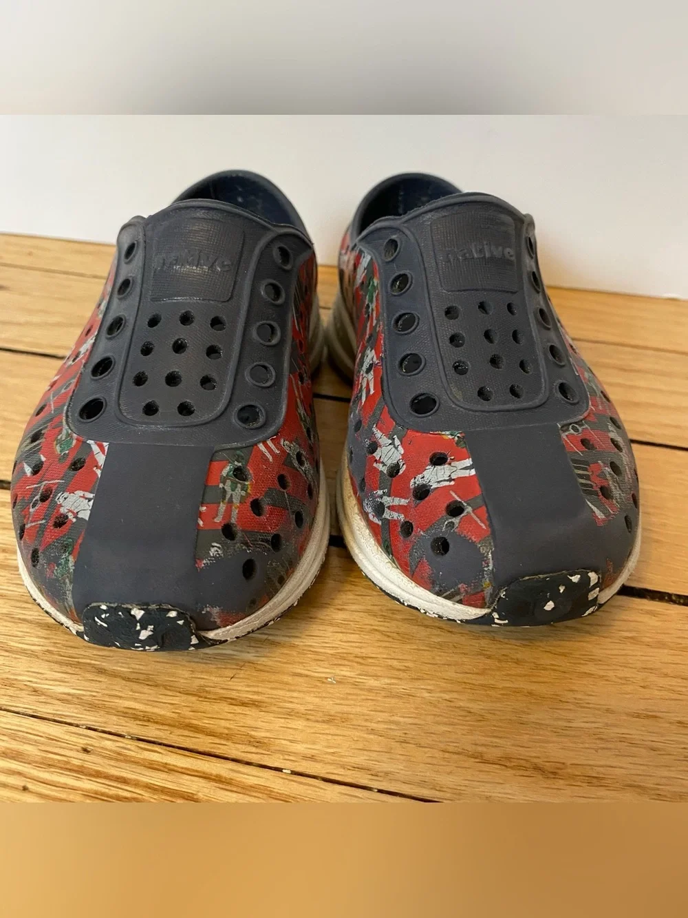 Native Sandals Water Shoes Toddler Boys Sz 11 Star Wars Collab Gray Summer Beach